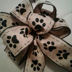 Christmas Puppy Bow New Puppy In The House? Gift Bow Pet Paw Custom FINAL SALE